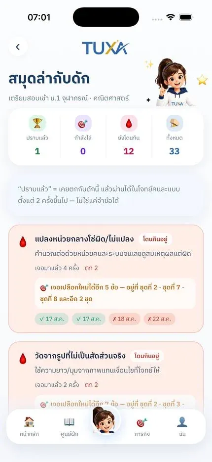 หน้ากับดักที่พลาดบ่อยของ TUXA